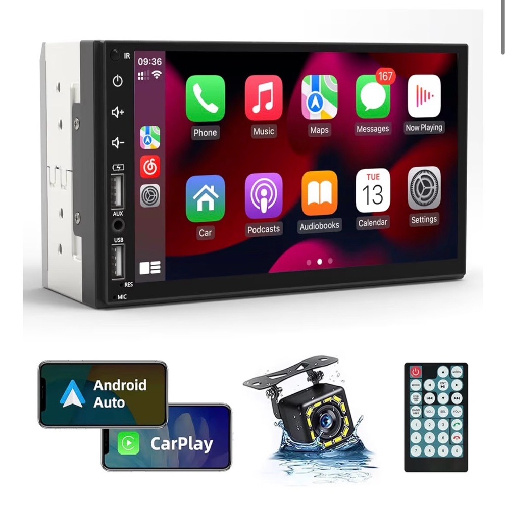 Leadfan Double Din Car Stereo Radio Support Apple Carplay&Android Auto